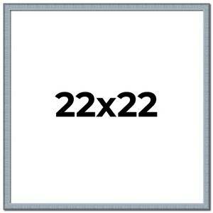 PosterPalooza | Square Textured Blue Picture Frame - UV Acrylic, Foam Board Backing, Hanging Hardware - 1 of 4