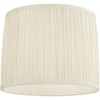 Springcrest Cascade 13" Top x 14" Bottom x 11" High x 11" Slant Lamp Shade Replacement Medium White Drum Round Modern Silk Pleated Washer Harp Finial - 3 of 4