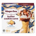 Haagen-Dazs Frozen Vanilla Cookie Cone - 4ct/14.8oz