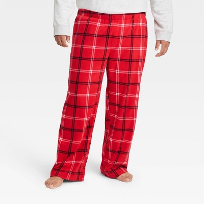 Men's Big & Tall Plaid Fleece Matching Family Pajama Pants