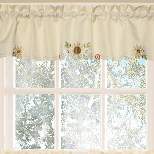 Sweet Home Collection | Sunflower Cream Embroidered Kitchen Curtains