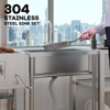 TROPOW Silver Stainless Steel Utility Sink – Freestanding Single Bowl for Kitchen/Laundry/Garage - 4 of 4