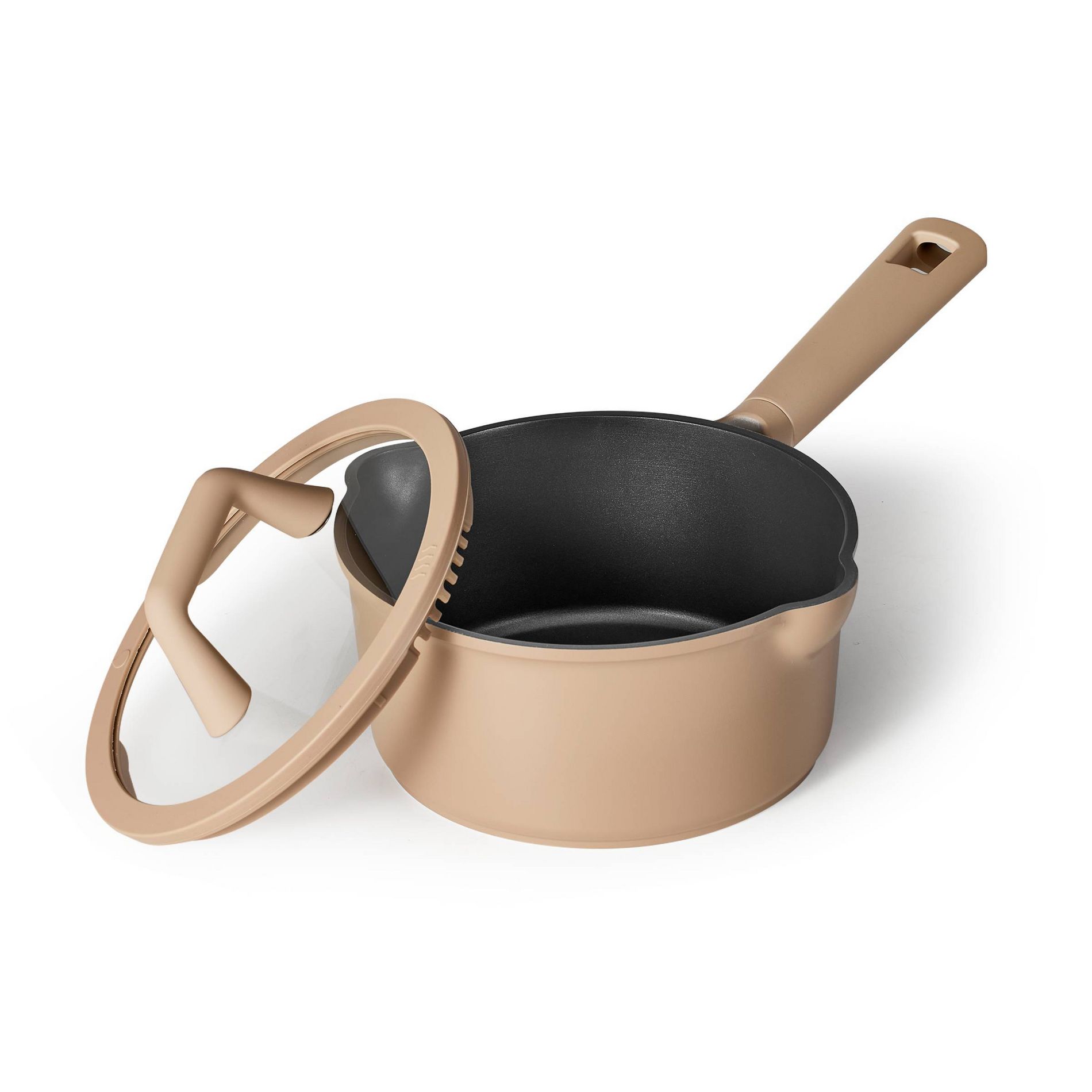Carote 2qt Nonstick Sauce Pan with Lid Taupe