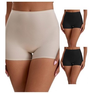 INSPIRE CHIC 3 Packs Women's High Waist Seamless Slimming Control Panties for Under Dresses Boyshort - 1 of 4