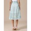 INSPIRE CHIC Women's High Waist Floral Summer Casual Ruffle Hem Tie Knot Lined A-Line Midi Skirts - 3 of 4