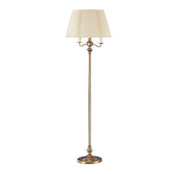 59" 6-way Metal Floor Lamp Antique Brass - Cal Lighting