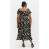 Women's Plus Size Emie Print Midi Dress - daisy | CITY CHIC - 3 of 4