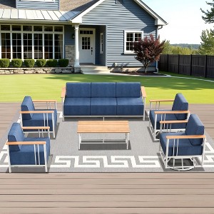 Gymojoy Outdoor Sofa Funiture with Thick Cushion for Garden Yard - 1 of 4