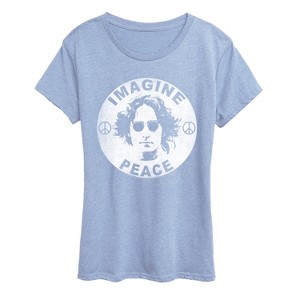 Women's - John Lennon - Lennon Imagine Peace Short Sleeve Graphic T-Shirt - 1 of 3