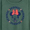 Women's - Disney - Minnie Iconic Repeated Lightweight French Terry Wide Neck Long Sleeve Shirt - 2 of 4