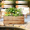 TUYOHW Metal Planter Box, Rectangular Planter Box with Drainage Holes, Large Planters with Removable Shelf for Outdoor Plants, Black - 4 of 4
