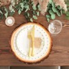 Aoibox 100 Pcs Disposable Wooden Slice Woven Paper Placemats Rustic Charger Place Mat Bulk for Fall Wedding Dinner Party - 4 of 4