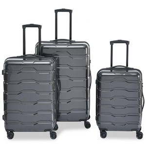 3 Piece Suitcase Set ABS+PC Hardside Luggage Set TSA Checked Large Luggage with Double Spinner Wheels Trave Luggage Set - 1 of 4