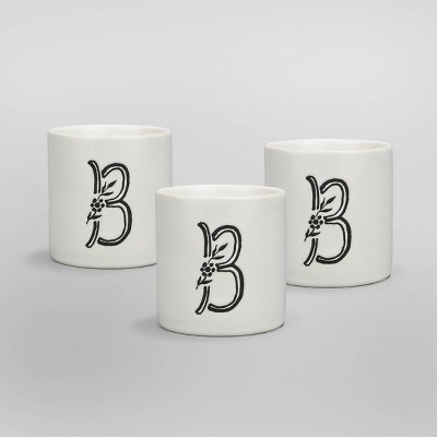 3ct Monogram 4oz Ceramic Candle B - Bullseye's Playground™