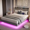 Nasitip Floating Bed Frame with LED Lights, Upholstered Platform Full Bed Frame, No Box Spring Needed - 3 of 4