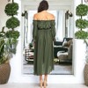 Anna-Kaci Women's Casual Boho Off Shoulder Gone With The Wind Dress - 3 of 4