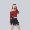 Women's Slim Fit Long Sleeve Off the Shoulder Knit Wrap Top - Wild Fable™ - 2 of 4
