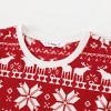 PATPAT Christmas Family Matching Long-sleeve Allover Deer & Snowflake Print Red Thickened Pajamas Sets - 3 of 4