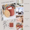 Evideco French Home Goods Sleek Cotton Pad Holder - Polyresin Bathroom Storage Container with Bamboo Lid - 3 of 4