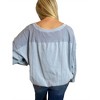 Women's Oversized Off Shoulder V-Neck Long Sleeve Top - eesome - 2 of 2