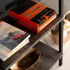 INFURNIC Decorative Bookshelf 5 Tier Ladder Shelf Office Furniture Bookcase Modern Metal Frame Storage, Gray, 13"*23"*52" - 3 of 4