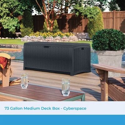 Cyberspace Lockable Resin Wicker Outdoor Deck Box