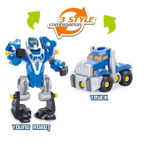 3-in-1 Take-A-Part Robot Toy Playset (Blue) - 1 of 4
