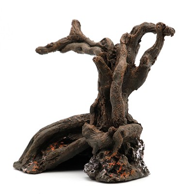 Tree Root Wood Stump Fish Tank Ornament Hermit Crab Climbing Toy Resin Tree Trunk Ornament Aquarium Decoration