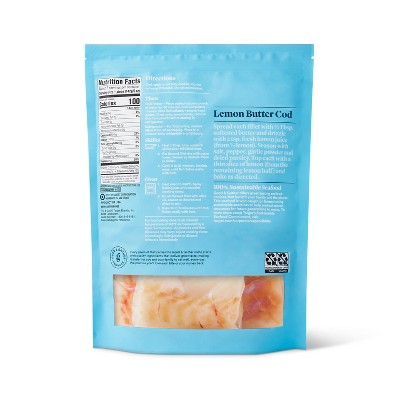 Alaska Cod Skinless Boneless Fillets - Frozen - 16oz - Good &#38; Gather&#8482;