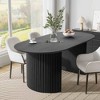 Lirago 67" Nordic Style Oval Dining Table - for 6 People 67*33.5 Black - 2 of 4