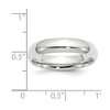 Black Bow Jewelry 2mm to 6mm 14K White Gold Domed Comfort Fit Band - 4 of 4