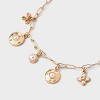 Pearl Charm Necklace - A New Day™ Gold - 4 of 4