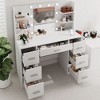 LACOO 43" Makeup Vanity with Mirrorand Adjustable Lights - 3 of 4