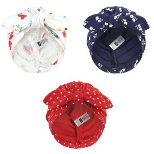 Hudson Baby Infant Girl Turban Cotton Headwraps, Wildflower, One Size - 1 of 4