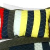 Slickblue 3 Piece Full/Queen, Soft Vermicelli Quilted Quilt and Shams, Quilt Set, Vertical Stripes, 9 Options - 2 of 4