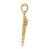 Black Bow Jewelry 14k Yellow Gold Large 2D Alligator Pendant - 2 of 4