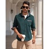 Men's plaid plaid-jersey long-sleeved shirt with buttoned closure, casual style, featuring a pocket on the chest - 4 of 4