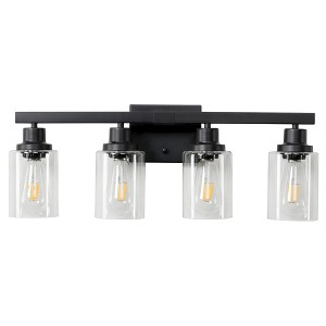 DAKAFUL Modern Bathroom Vanity Light, 4/5/6/8/10-Light Vanity Fixtures with Clear Glass Shade, Reversible Wall Sconces Over Mirror,for Bedroom - 1 of 4