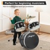 Drum Set, 1 Wood/Metal AD-150 Three Drums Set,Includes Bass Drum, 2 Toms, Cymbal, Drum Sticks, Bass Pedal and Stool,Percussion Musical Instrument Gift - 3 of 4