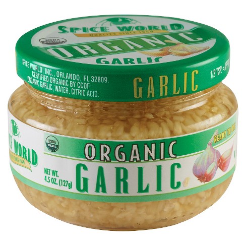 Spice World Organic Minced Garlic - 4.5oz : Target