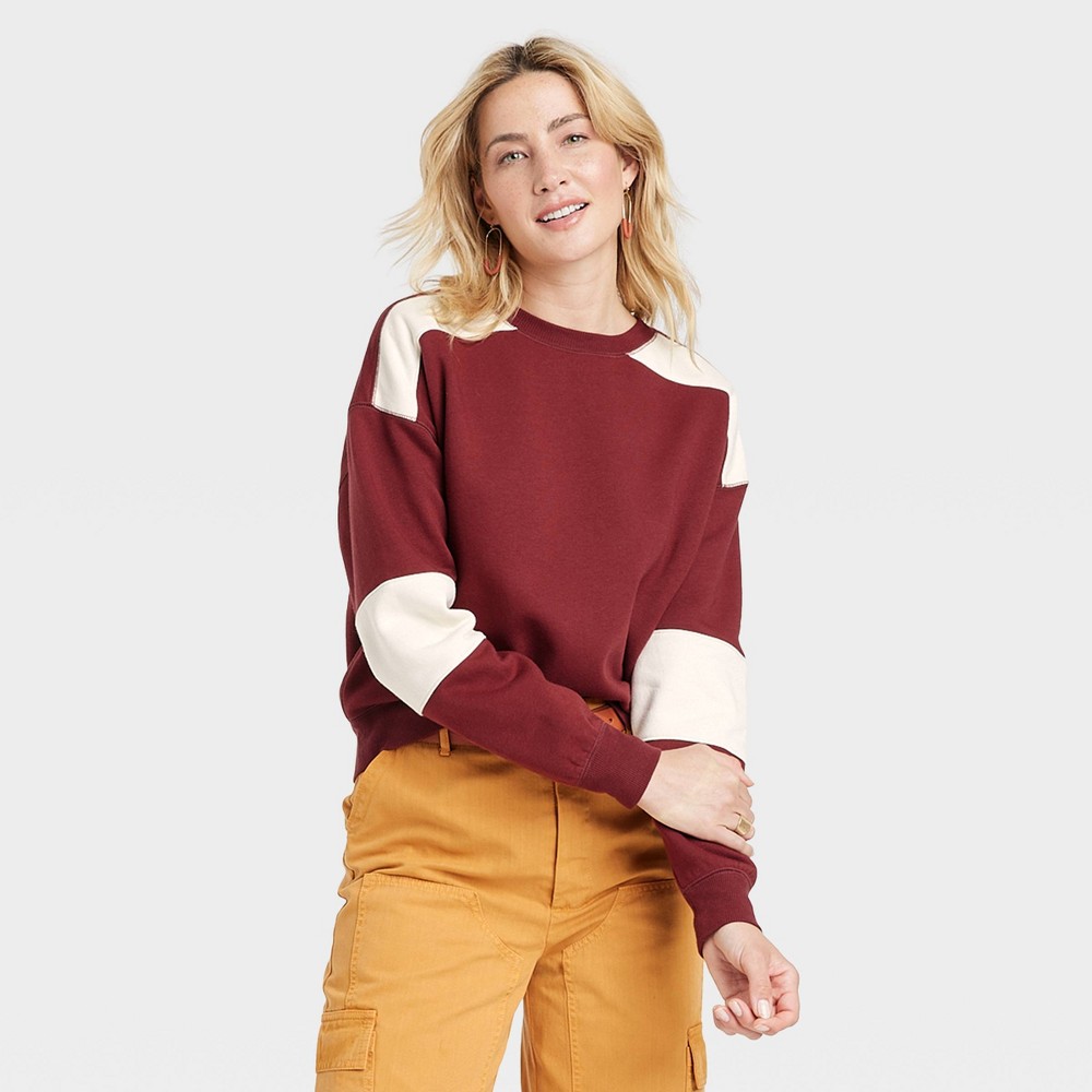 Women's Fleece Sweatshirt - Universal Thread Burgundy XL, Red