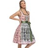 Women's Floral Dirndl - Style Dress with Lace Apron and Detachable Sleeves - 2 of 4