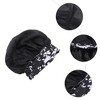 Unique Bargains Women Flowered Shower Cap Black 1 Pc - 3 of 4