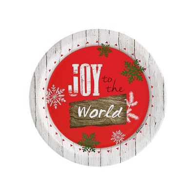 24ct "Joy To The World" Dessert Plate