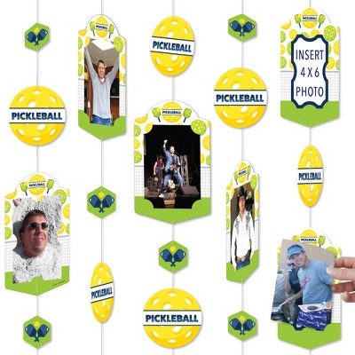 Big Dot of Happiness Let’s Rally - Pickleball - Birthday or Retirement Party Vertical Photo Garland 35 Pieces