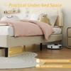 Twin Size Velvet Princess Platform Bed Frame, Adjustable Bear Headboard, Wooden Slats Support, No Box Spring Needed, Easy Assembly - 2 of 4