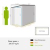4' x 8' Lean to Garden Storage Shed, Outdoor Metal Tool House with Lockable Door Vents for Backyard Patio Lawn - 3 of 4