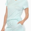 Women's Soft Capri Pajama Lounge Set Turquoise Xlarge -White Mark - 4 of 4