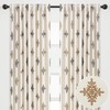Chanasya 2pk Traverse Damask Print Room Darkening Window Curtain Panels - Set of 2 - 2 of 4