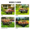 Heavy Duty Steel Dump Carts, 1500 Lbs Capacity, 15 Cu.Ft, Garden Lawn Mower Trailer w/Dual Bearings & All Terrain Pneumatic Tires for ATVs, UTVs - 4 of 4